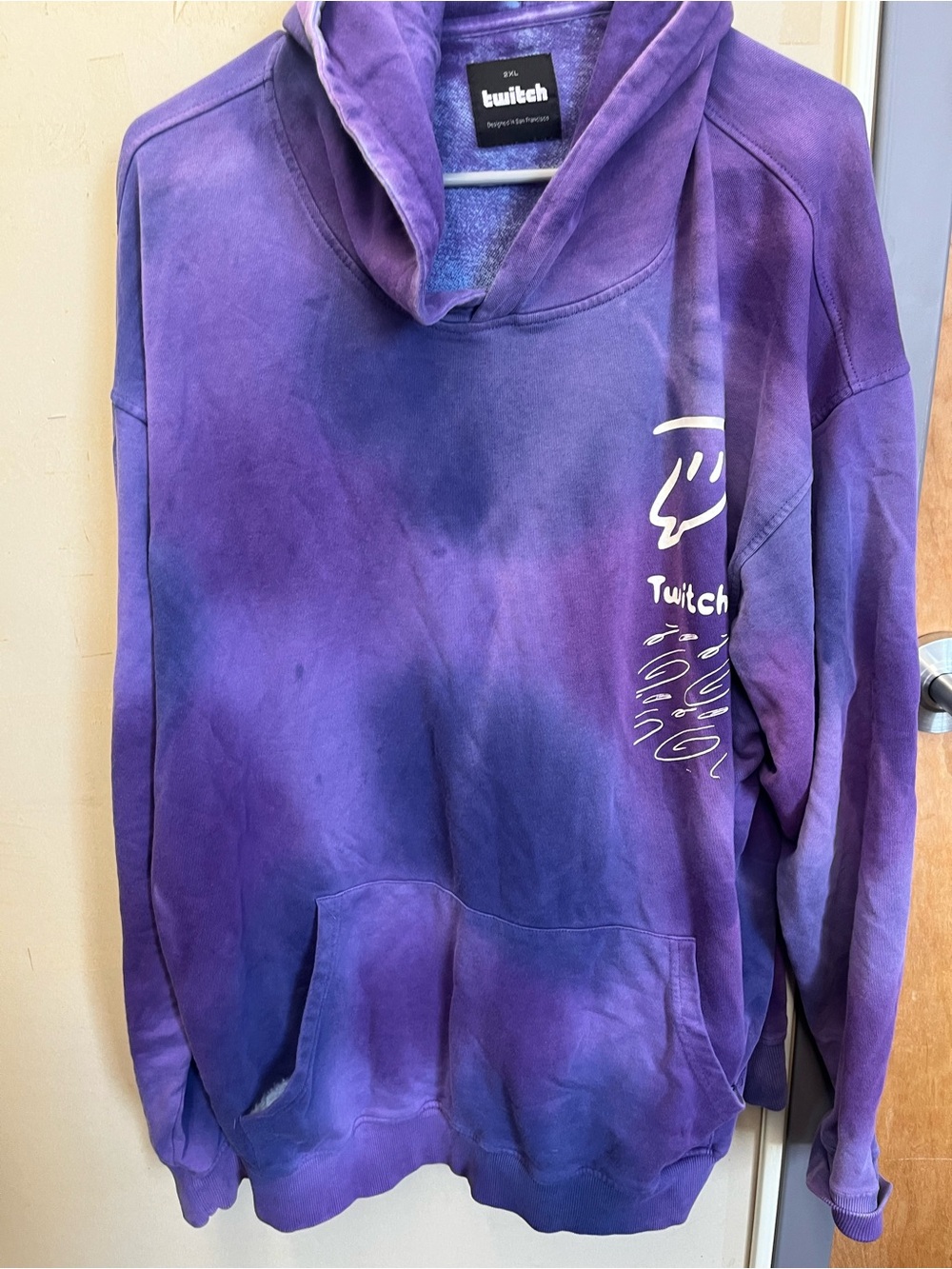 Twitch Purple Tie-Dye Pullover Hoodie 2XL excellent preloved care